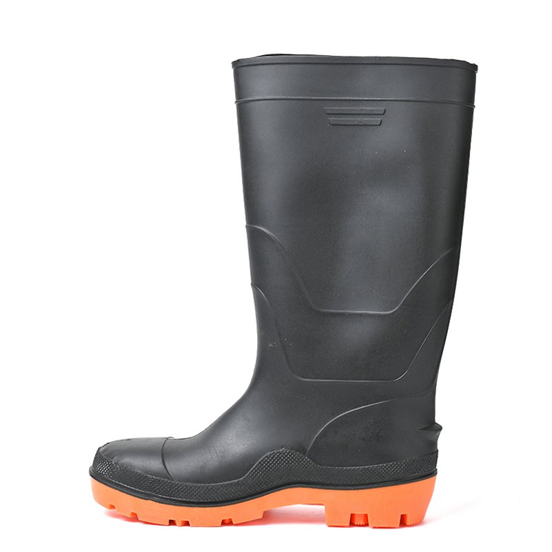 Steel Toe And Sole Safety Boots Pvc Boots Certification Pvc Safety Boots For Men