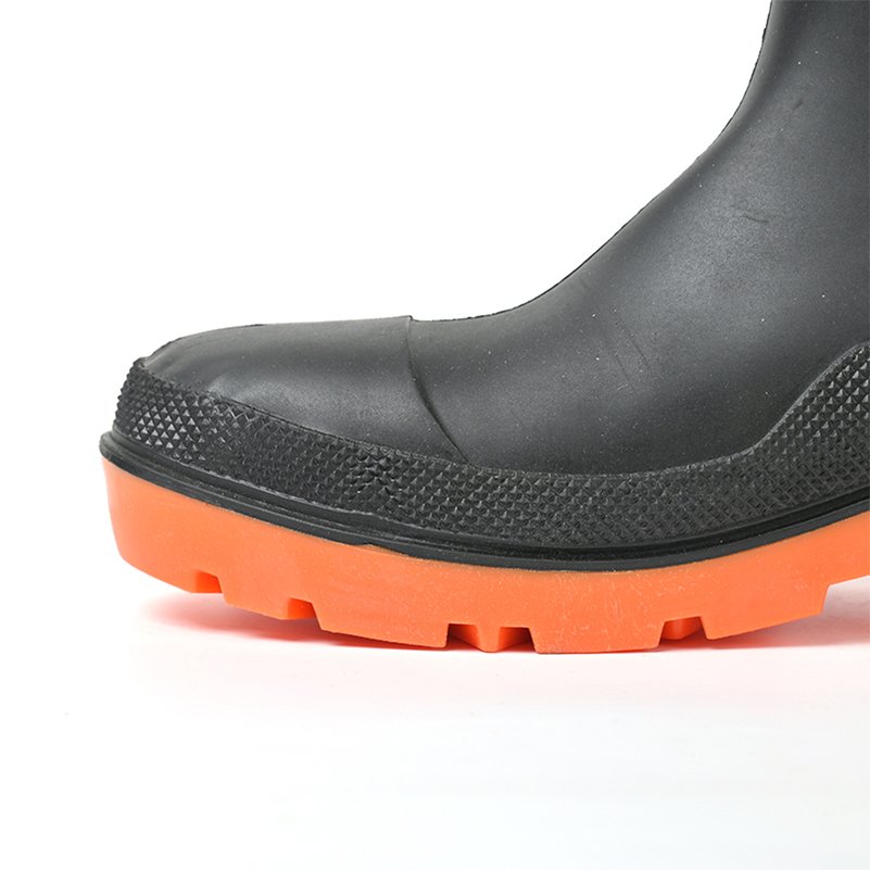 Steel Toe And Sole Safety Boots Pvc Boots Certification Pvc Safety Boots For Men