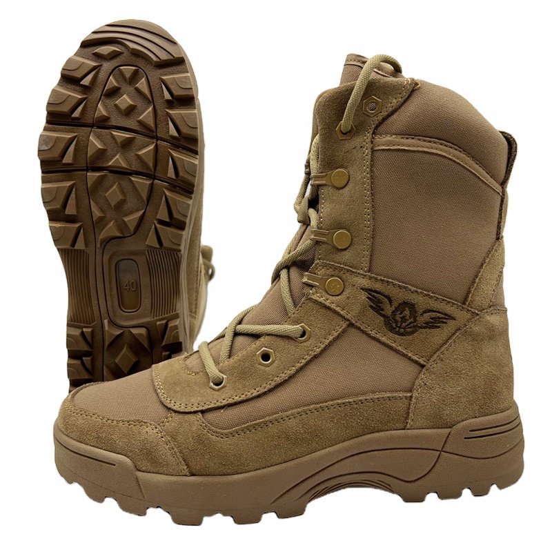 Factory Direct Sale Cow Leather High Top Boots Outdoor Sports Desert Boots Tooling Training Boots