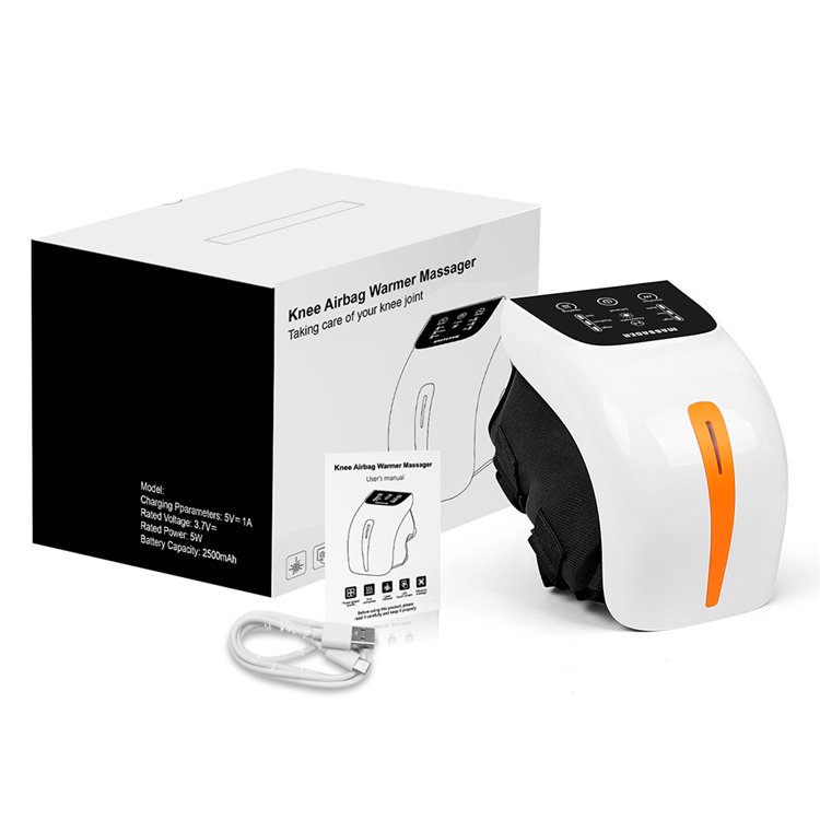 2023 New Products Rechargeable Pain Relief Lcd Touch Control Air Compression Kneading Infrared Heating Knee Massager