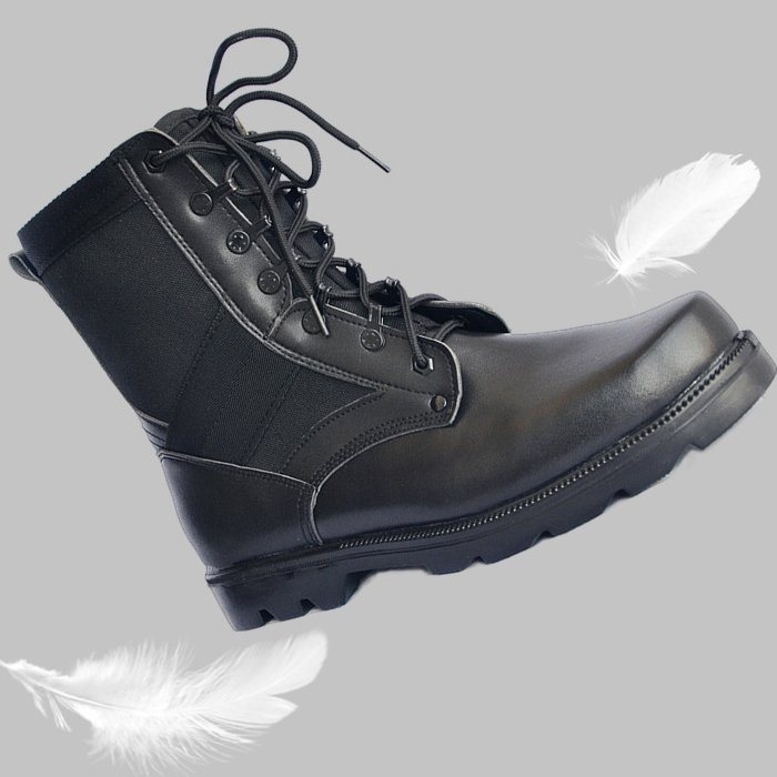 Hot Sales 21CM Mid-Cut CQB PU Leather Hiking Trekking Steel Toe Tactical Combat Boots