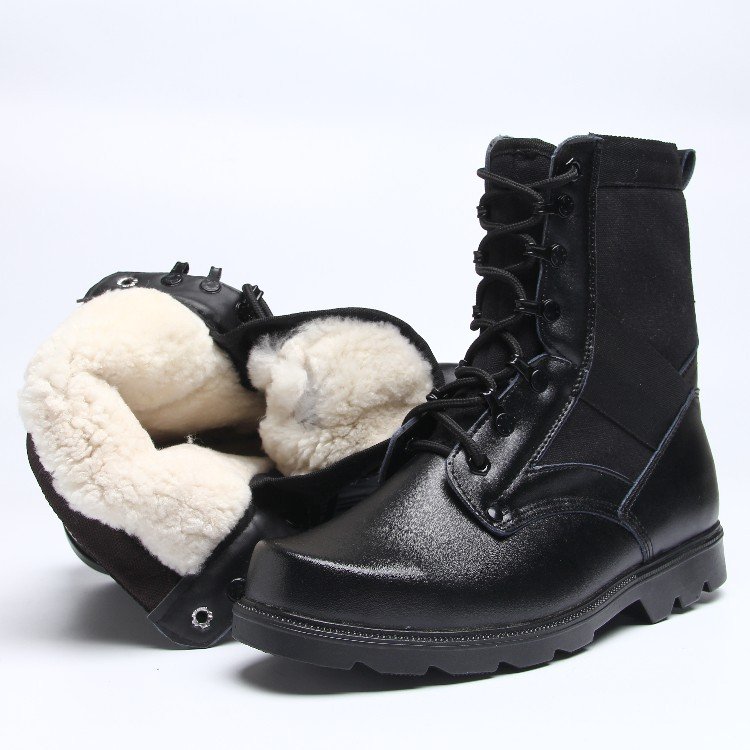 Hot Sales 21CM Mid-Cut CQB PU Leather Hiking Trekking Steel Toe Tactical Combat Boots