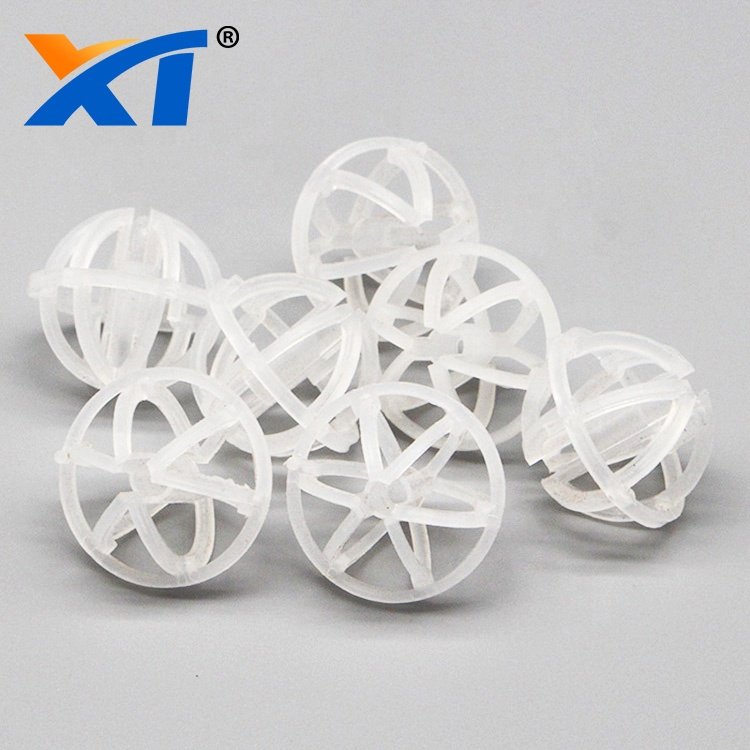 Xintao 25mm 50mm PP polypropylene plastic tri-pack ball tower packing media for drying columns