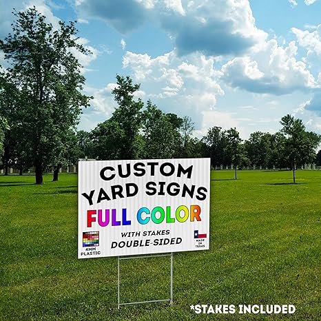 Factory hot sale advertising Display Uv Printing Polypropylene Pp Corrugated Hollow Coroplast lawn yard Signs