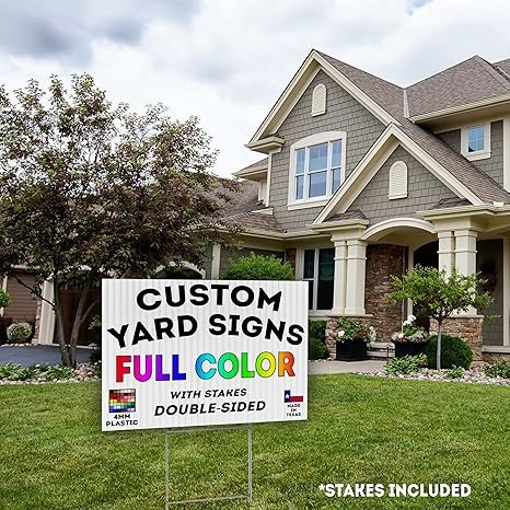 Factory hot sale advertising Display Uv Printing Polypropylene Pp Corrugated Hollow Coroplast lawn yard Signs