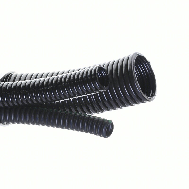 Antiflaming PP Automotive Wire Harness and protection Corrugated pipe with black color Chemical Resistance Pipes and Tubes