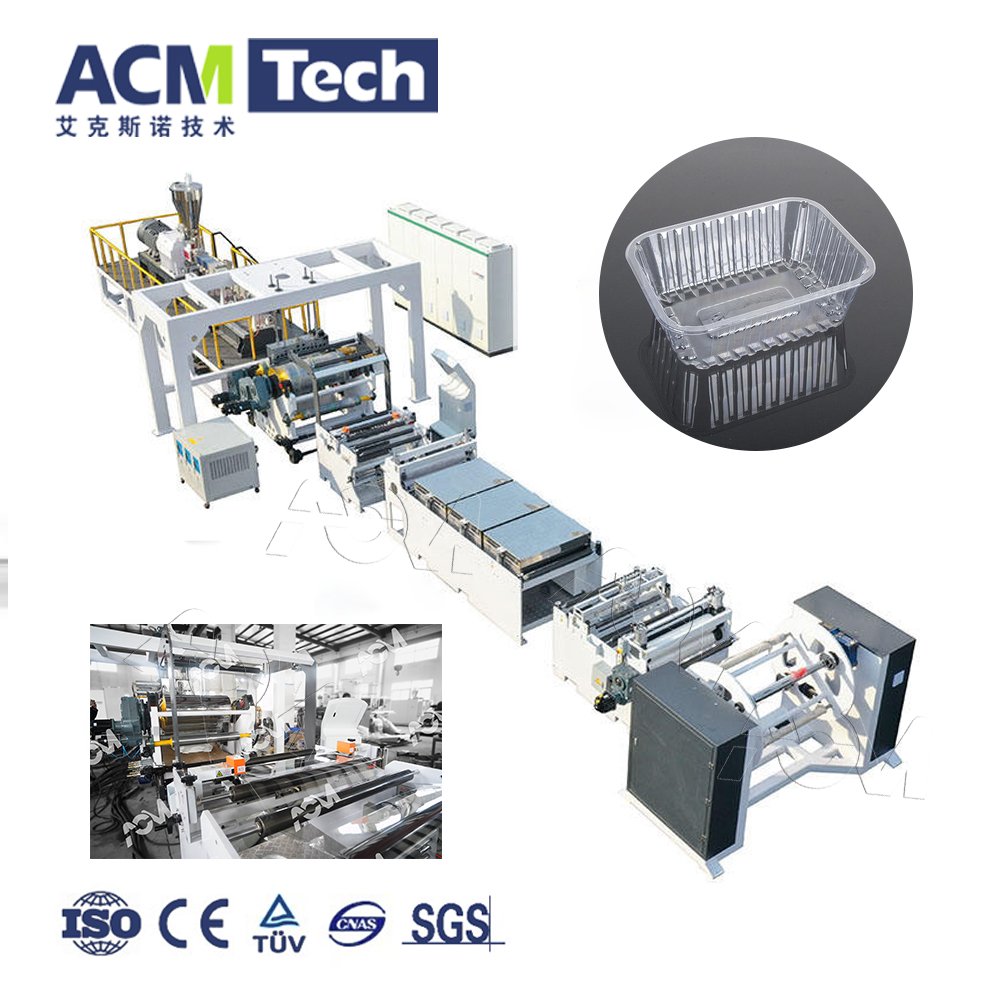 Acmtech Plastic PET Sheet Extrusion Making Machinery pp pet ps sheet making machine Plastic PET Sheet Extruder extrusion line