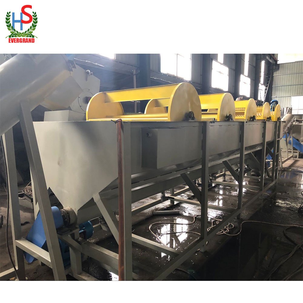 Fully Automatic Plastic Waste PP PE Film Recycling Washing Machine Line With Crusher And Shredder System