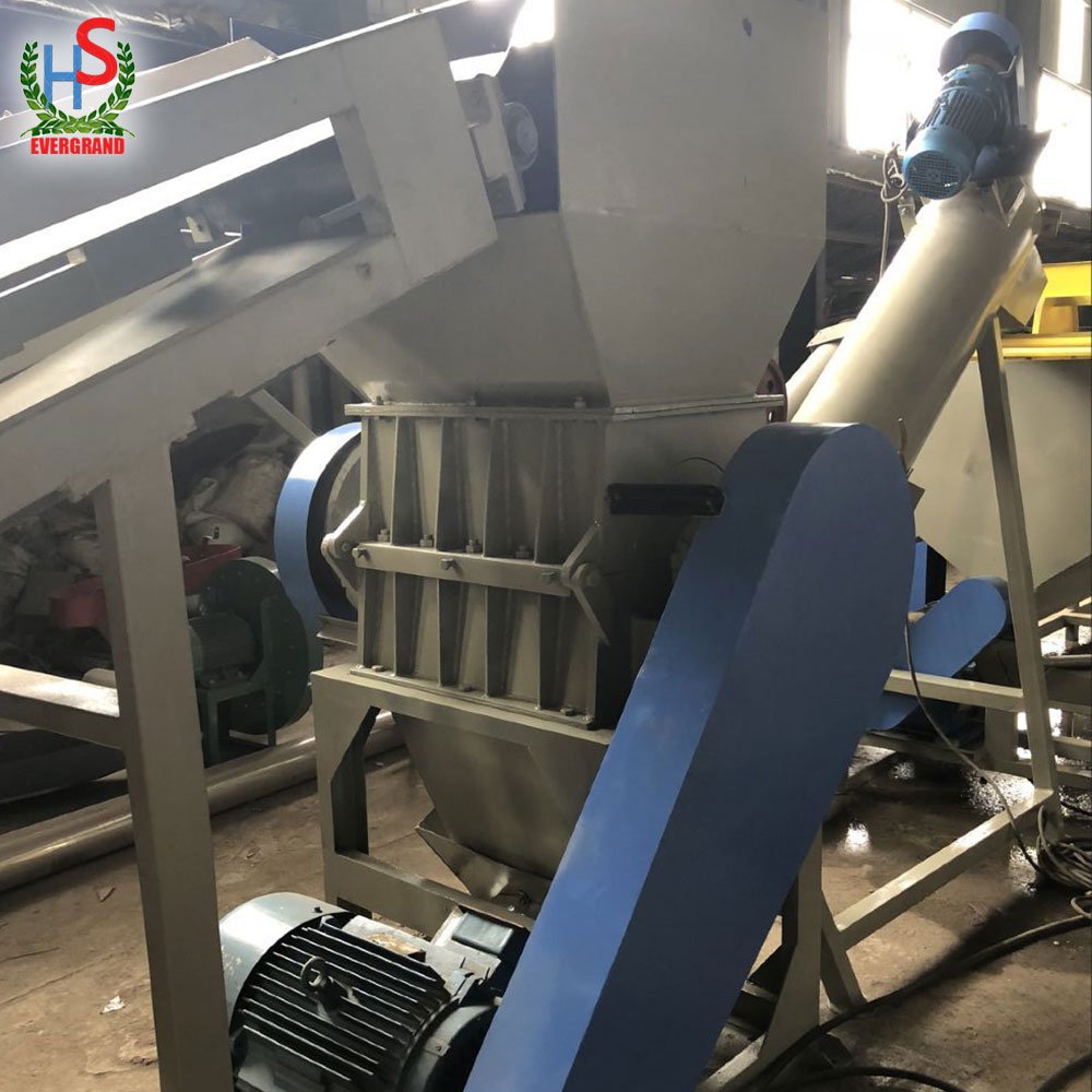 Fully Automatic Plastic Waste PP PE Film Recycling Washing Machine Line With Crusher And Shredder System