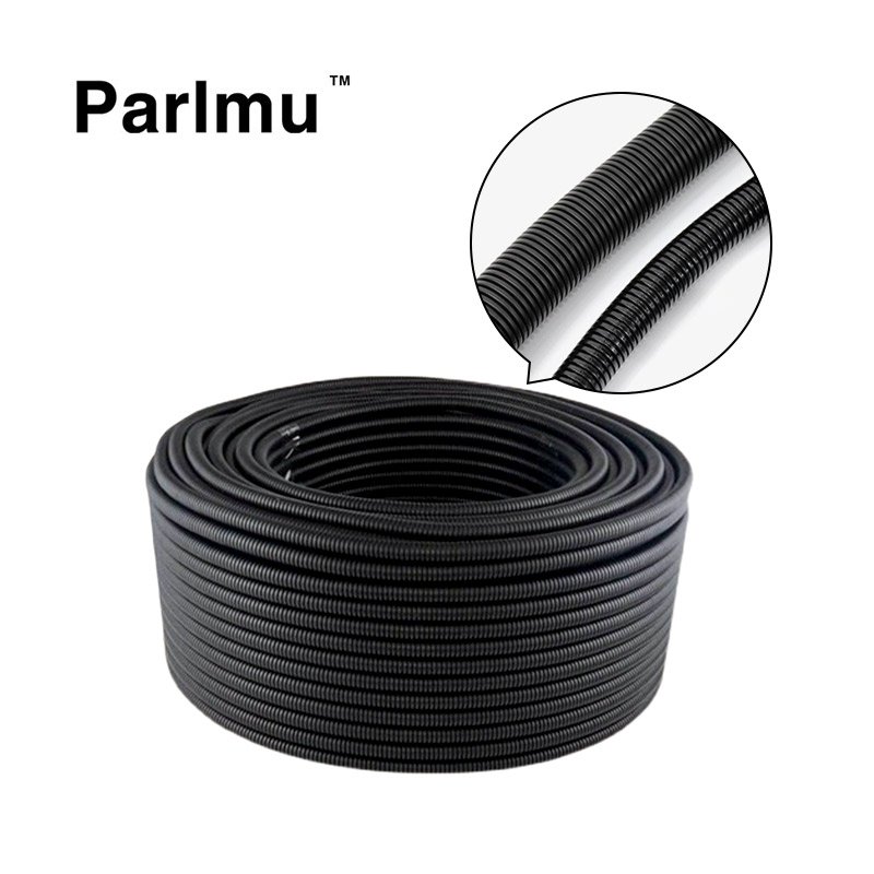 Industry PA Grade Black 8mm Flexible Conduit Pipe Cable Pipe Protection PE/PP/PA Corrugated Pipe