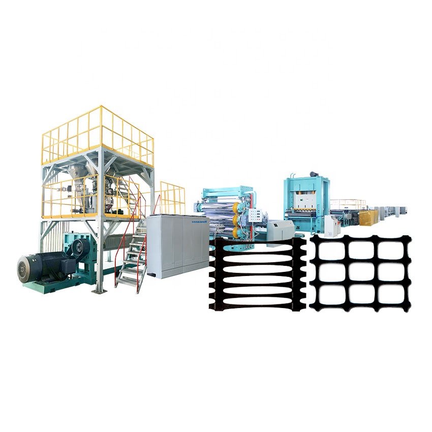 High speed PP/PE Plastic geonet mesh machine Plastic Geogrid extrusion production line