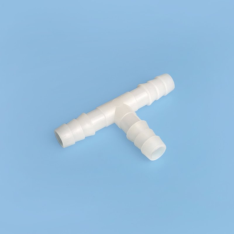 PP 1/4" Equal Barb T Shape Union Plastic Hose Fitting 6.4mm Hose Barb 3 Ways Tee Barbed Tube Connector for infusion resin