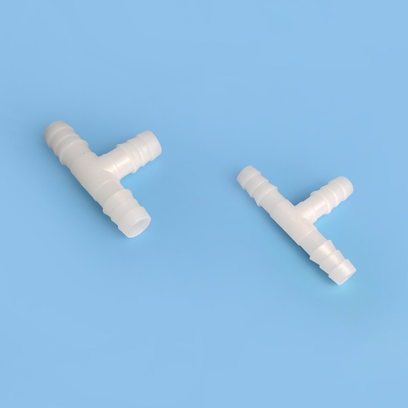PP 1/4" Equal Barb T Shape Union Plastic Hose Fitting 6.4mm Hose Barb 3 Ways Tee Barbed Tube Connector for infusion resin