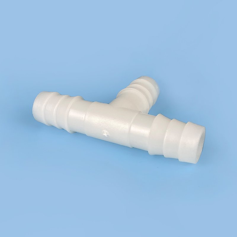 PP 1/4" Equal Barb T Shape Union Plastic Hose Fitting 6.4mm Hose Barb 3 Ways Tee Barbed Tube Connector for infusion resin