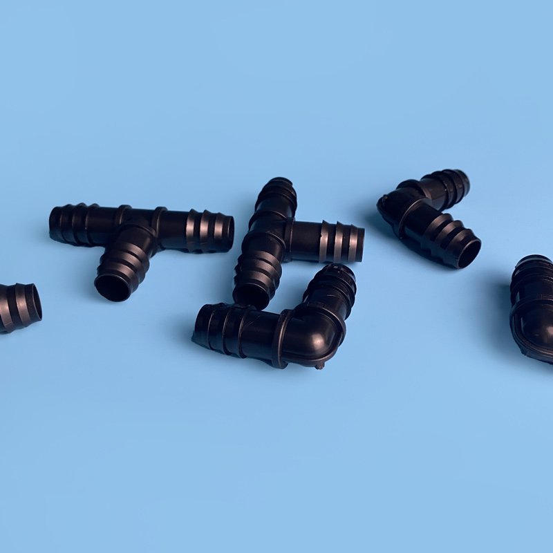PP 1/4" Equal Barb T Shape Union Plastic Hose Fitting 6.4mm Hose Barb 3 Ways Tee Barbed Tube Connector for infusion resin
