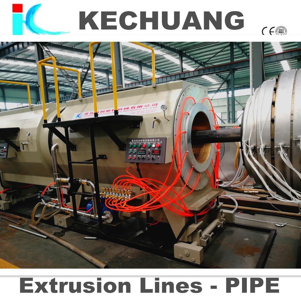 KECHUANG PLASTIC MACHINERY HDPE Pipe Extruding Production Line Manufacturing Plants Featuring Motor Gearbox PE/PP +8618253267918