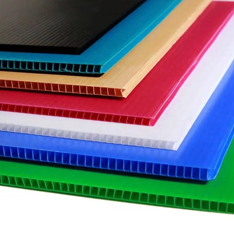 Custom size pp hollow sheet coroplast corflute sheet for floor protection & advertising printing