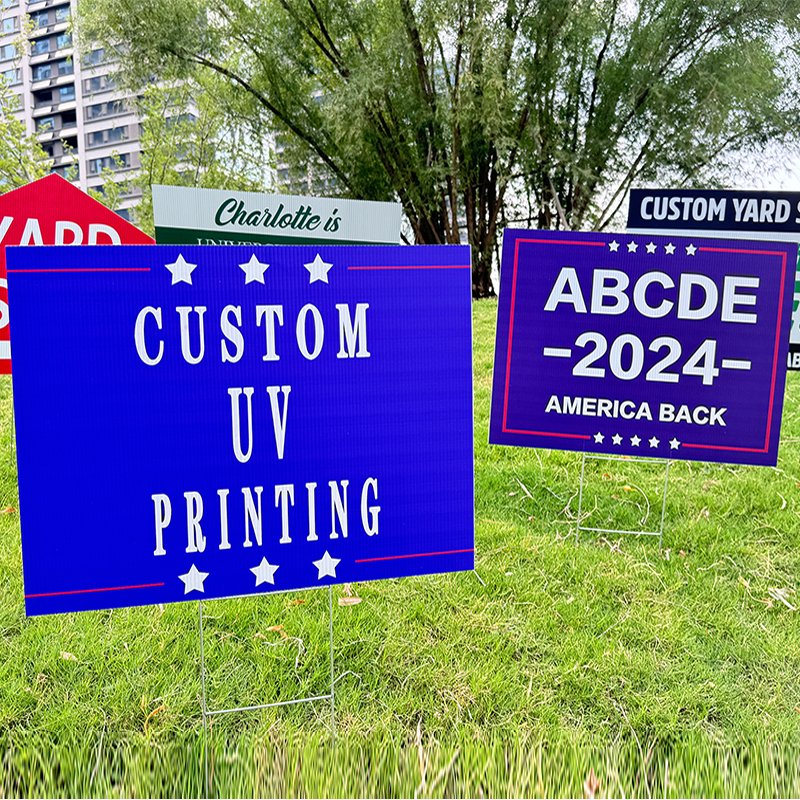 Wholesale Customization 2mm 4mm 6mm 4x8 pp corrugated sheet for printing Yard Letters Signs Board With Stakes