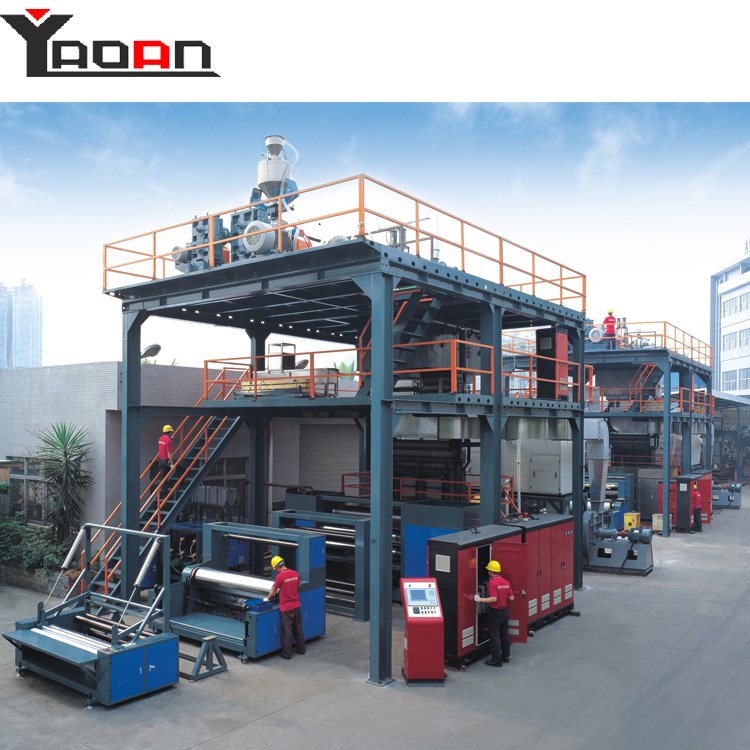 High efficiency PP Spunbund Non Woven Fabric Making Machine Double beams (SS )PP spunbond nonwoven