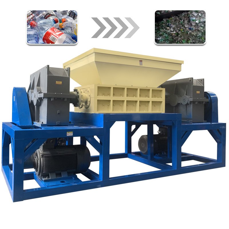 Multifunctional Waste Soft Plastic Film Crusher Shredder For Pe Abs Pc Ps Pmma Pa Pp/pe Double Shaft Plastic Shredder Machine