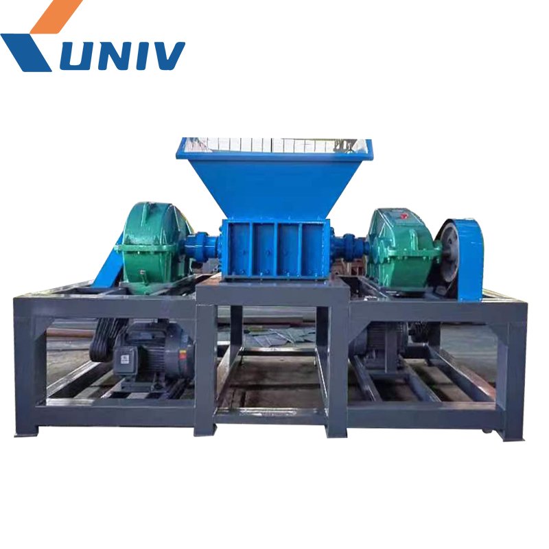 univ ABS PC PE PP Scrap furniture plastic shredder machine double shaft shredder plastic machine for LDPE Jumbo bags film