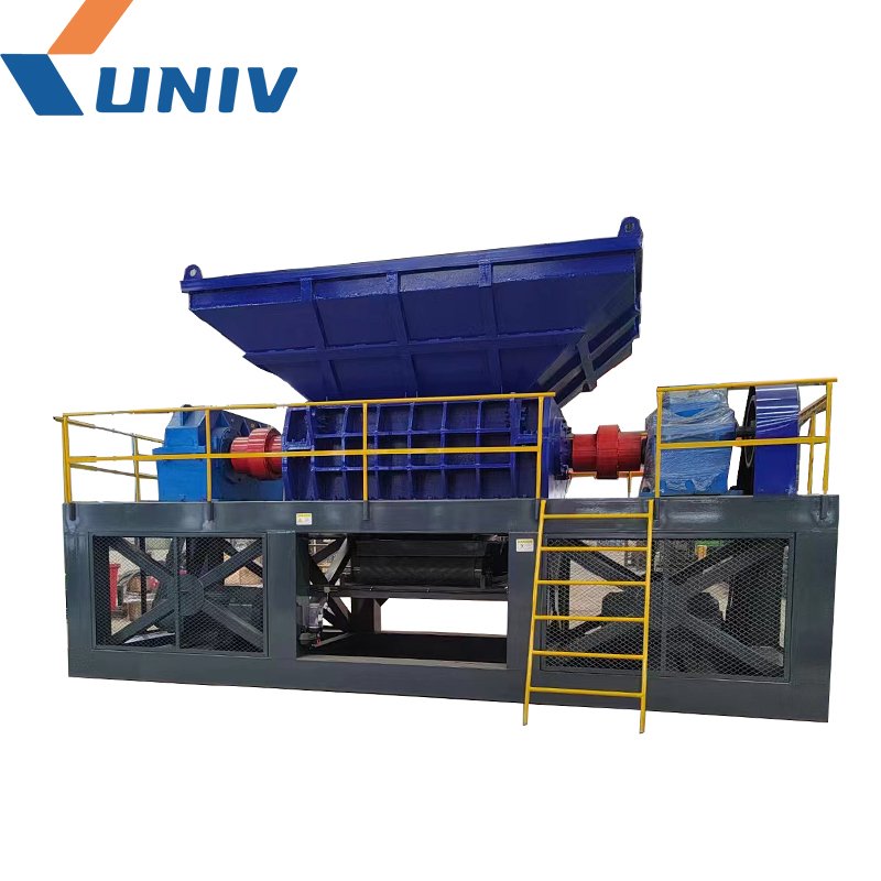 univ ABS PC PE PP Scrap furniture plastic shredder machine double shaft shredder plastic machine for LDPE Jumbo bags film