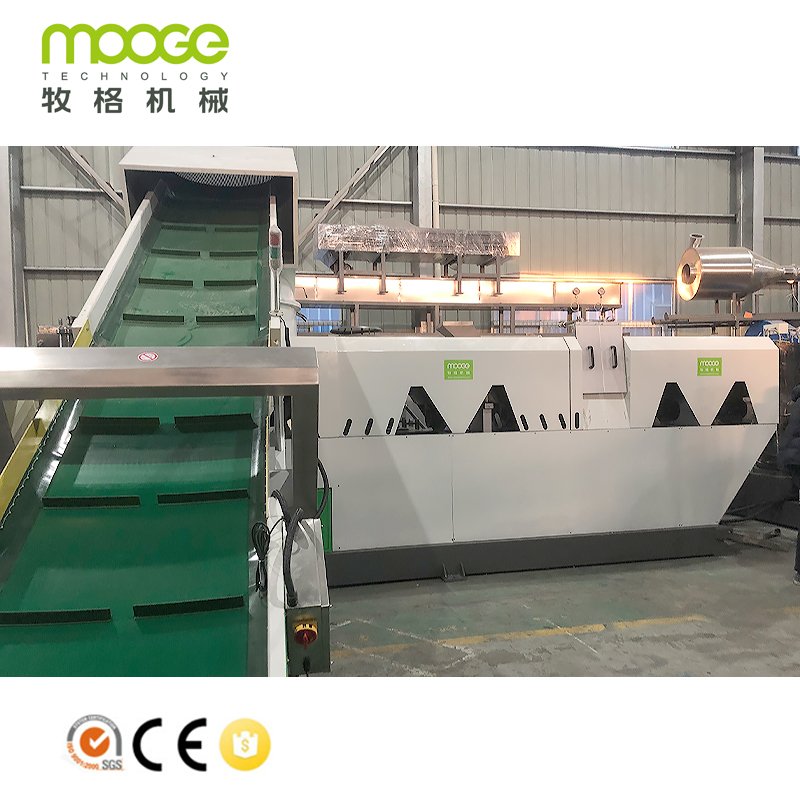 Waste Plastic Film/Bags Pelletizing Machine Line PP PE Granulating Machine Granuelator with Compressor/Agglomerator/Densifier