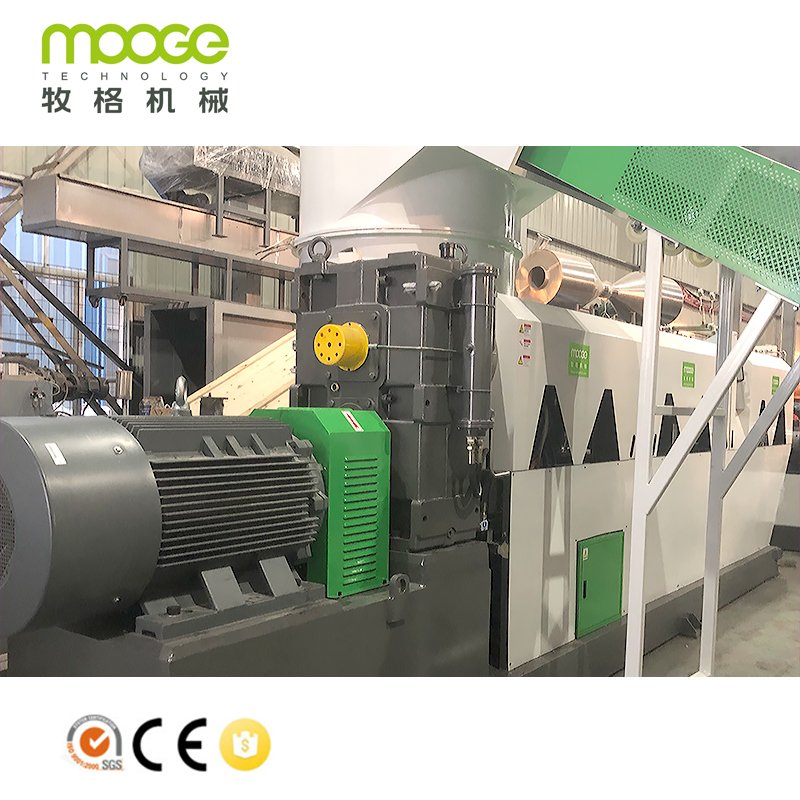Waste Plastic Film/Bags Pelletizing Machine Line PP PE Granulating Machine Granuelator with Compressor/Agglomerator/Densifier