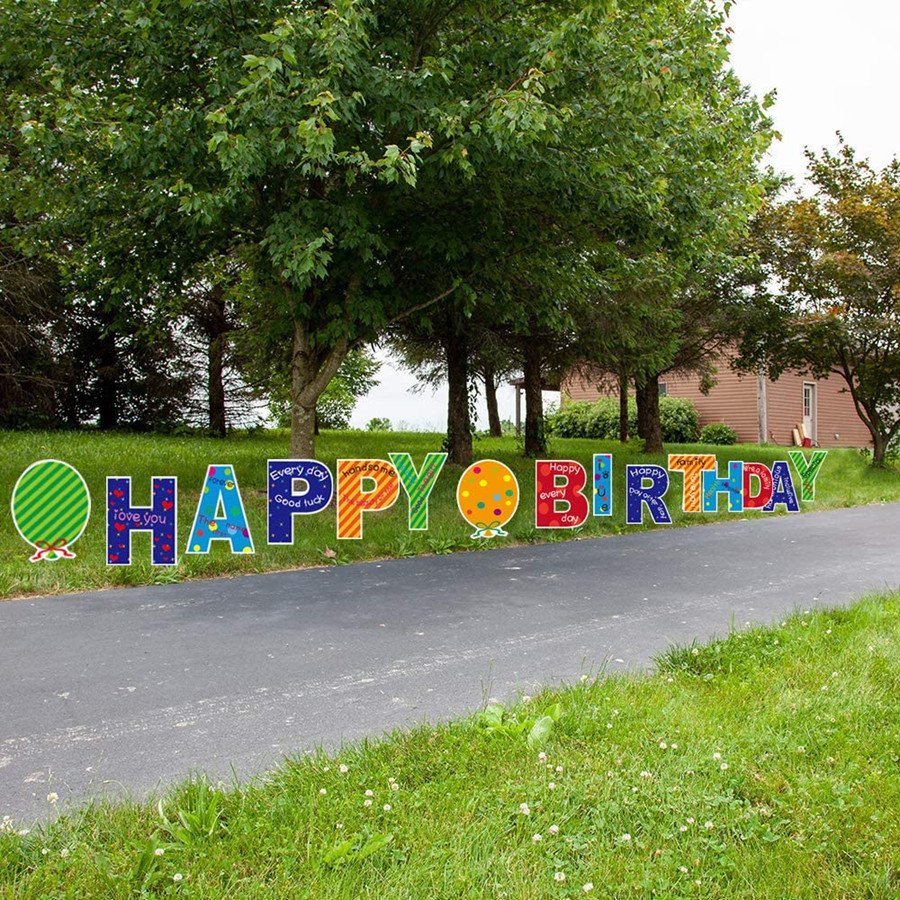 Best Sell Happy Birthday Yard Sign Outdoor Signs Letter Customsized PP Corrugated Hollow Sheet