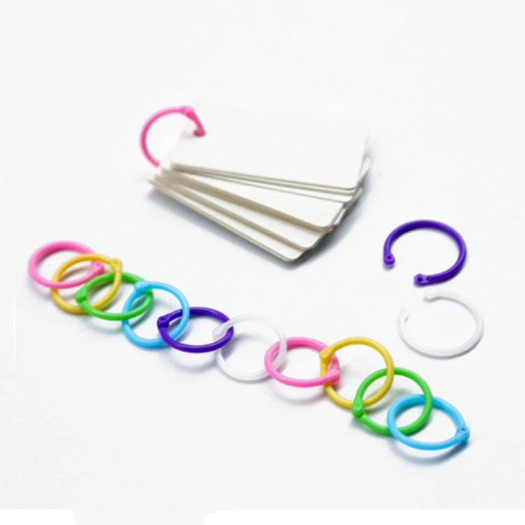 Plastic O Rings Colorful Snap ring Book Accessories for Scrap booking Use Keychain Words Multi-Function Documents