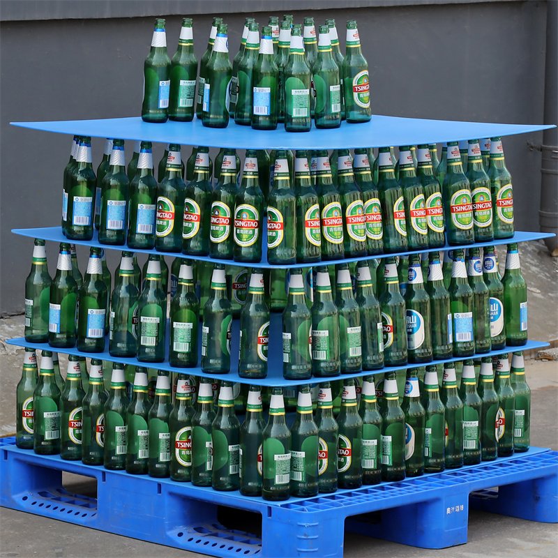 Over 50 cycles Quality Assurance 5mm Blue 1000x2000mm Reusable PP Corrugated Layer Pad for Beverages Industry