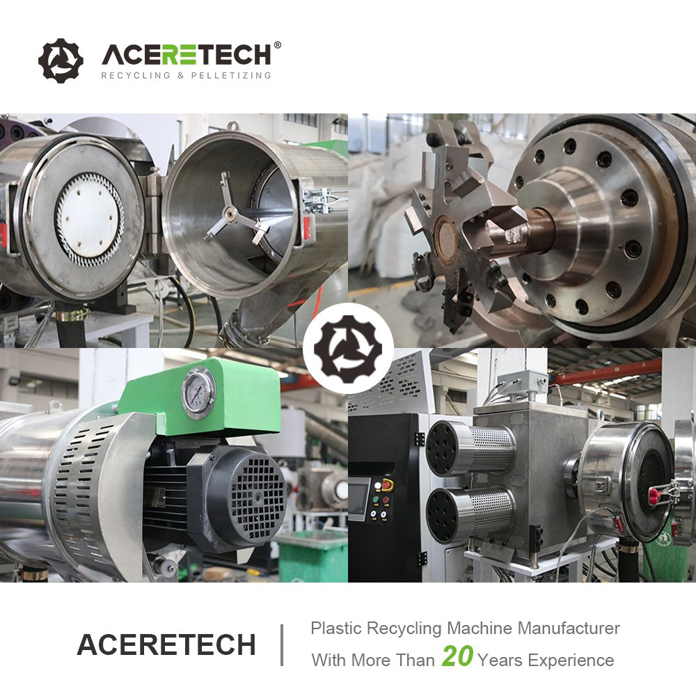 320-2100kg/h Waste Plastic PP/PE Post-Cosumer Film Recycling Pelletizing Granulator Machine Line ACS-PRO