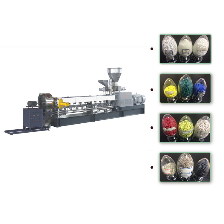 HKY-75 CO-ROTATING PARALLEL TWIN SCREW EXTRUDER MACHINE GROUP FOR PP/PE/PS/PET+Pigment