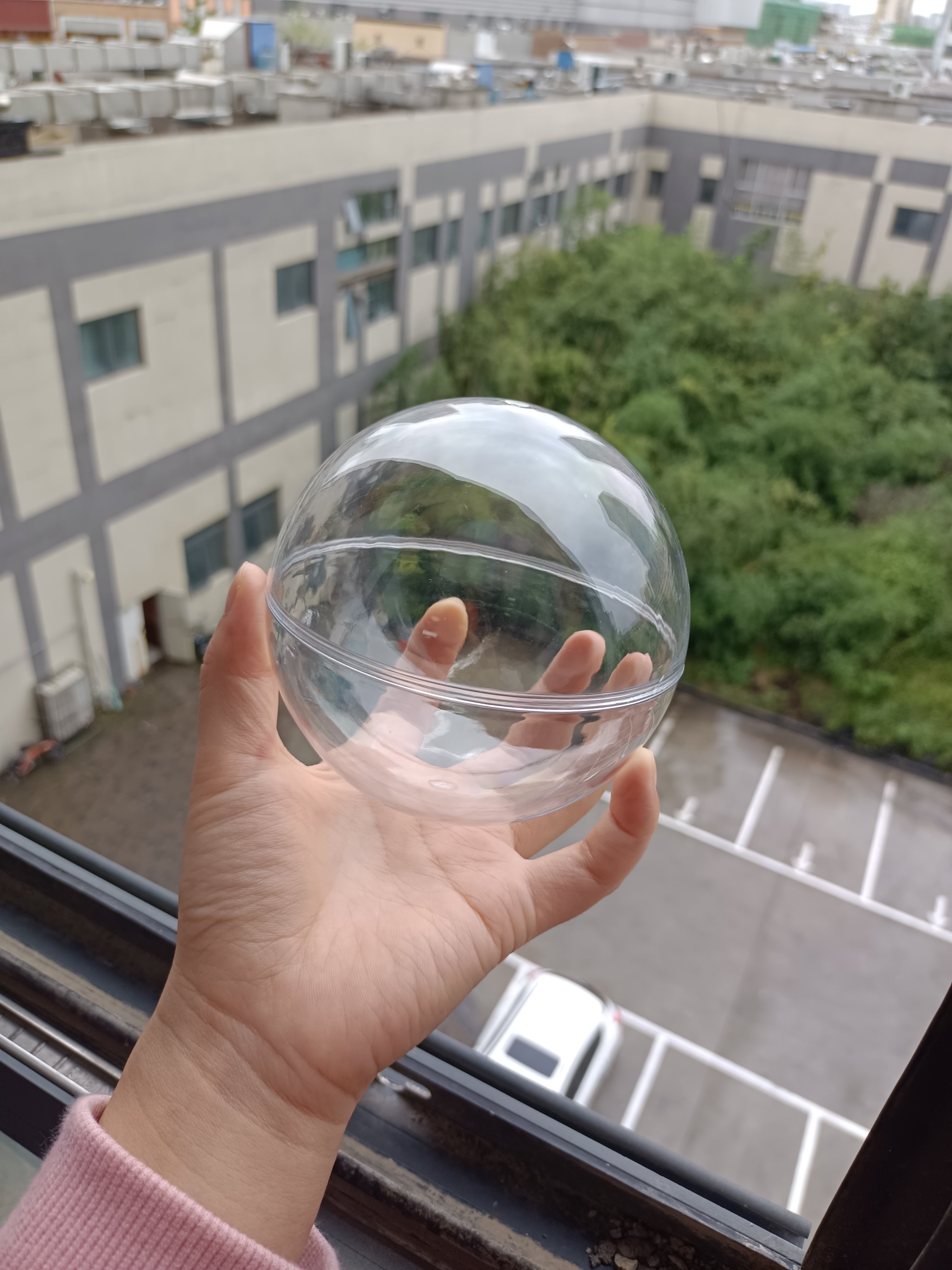 100mm 120mm empty clear-colored round capsules screw open big plastic balls plastic capsule container