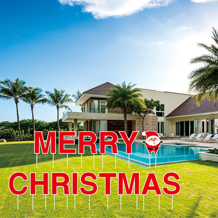 Christmas Outside Polypropylene Plastic Yard Signs Custom PP Decoration for Christmas