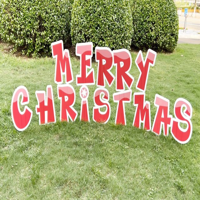 Christmas Outside Polypropylene Plastic Yard Signs Custom PP Decoration for Christmas