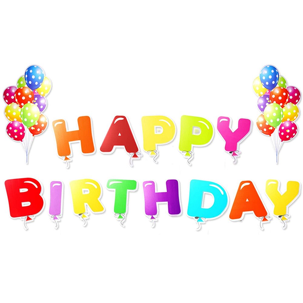 PP happy birthday for cake UV printing with stakes yard sign sets
