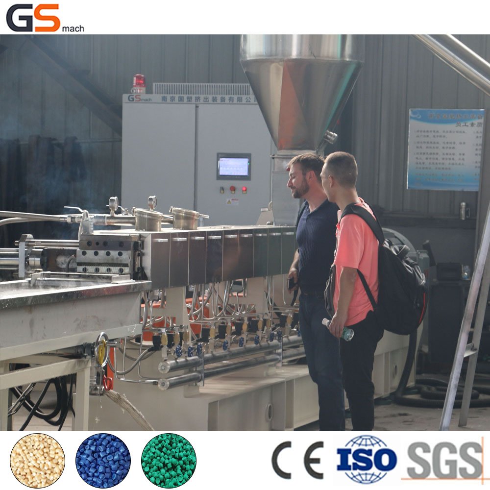 PP/PE/ABS/PET/PC Plastic Pelletizing Machine Twin Screw Extruder