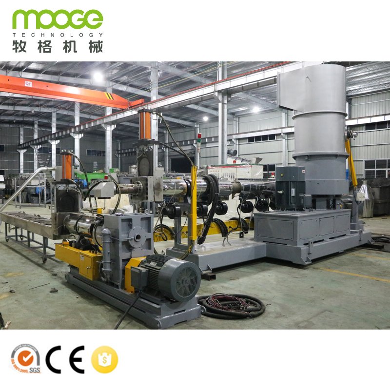 recycle plastic granulator pellet production line/pp pe granules making machine price