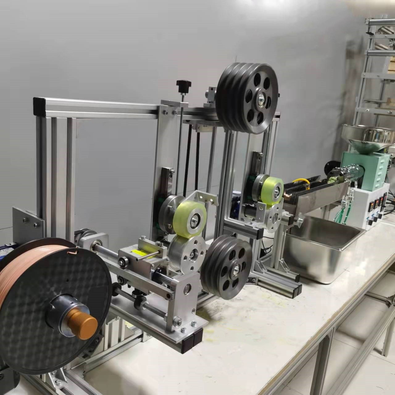 Sj35 Lab Mini 3d Filament Production Line Desktop For Laboratory Extruding Machine Extrusor Small Single screw plastic extruder