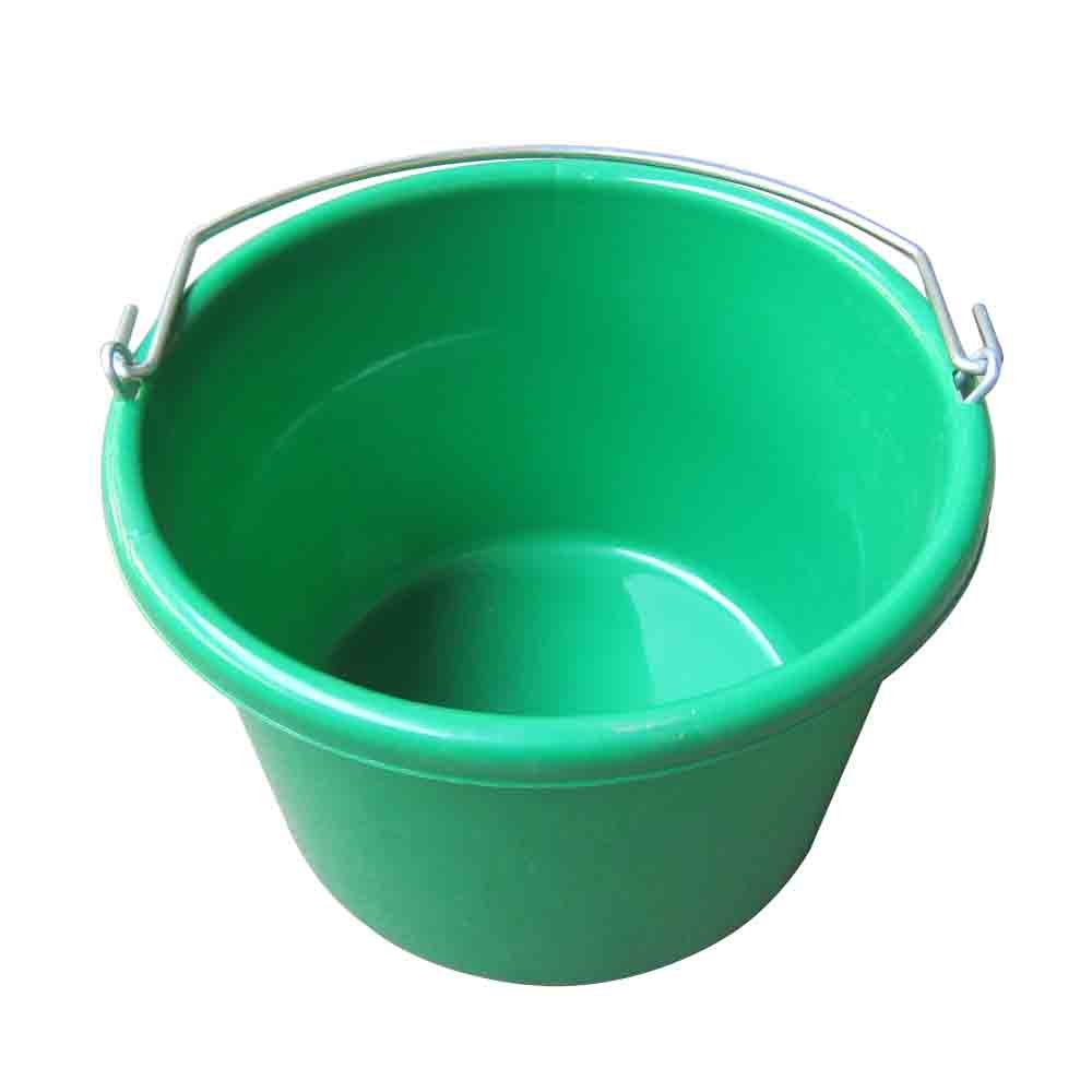 8L Strong PP/PE plastic feed bucket with steel handle,water pail,cement barrel