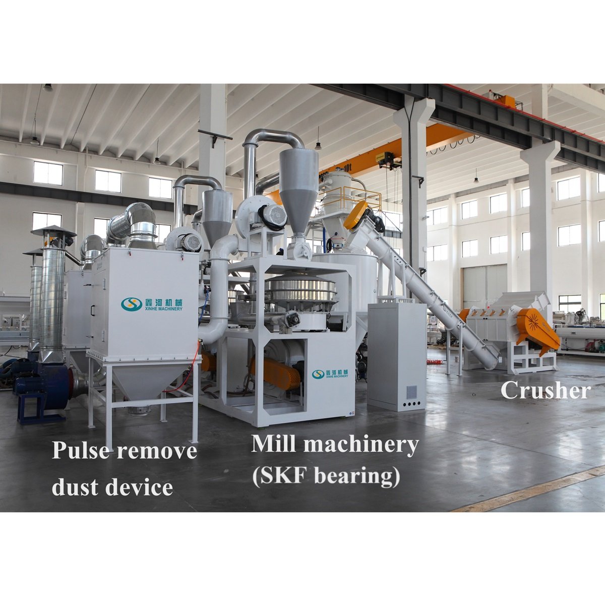 high speed SMF 500 600 800 plastic WPC PP PE PBAT PVC pulverizer milling machine