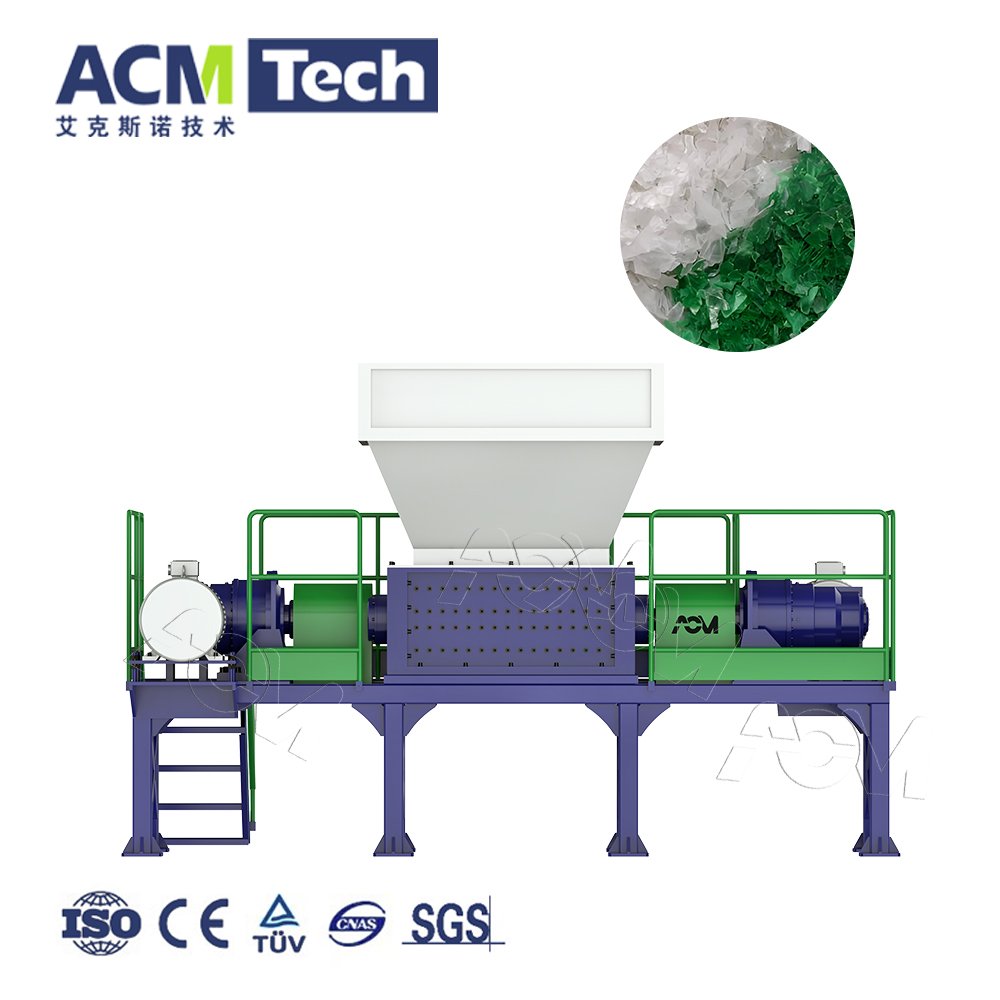 ACMTECH Hot Sale plastic shredder waste plastic recycling machines pipe shredding machines double shaft shredder machine