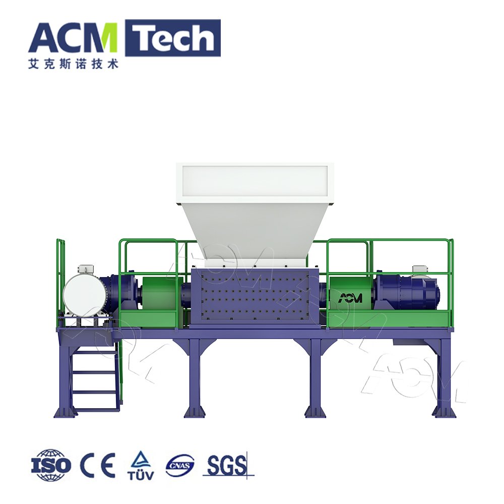 ACMTECH Hot Sale plastic shredder waste plastic recycling machines pipe shredding machines double shaft shredder machine