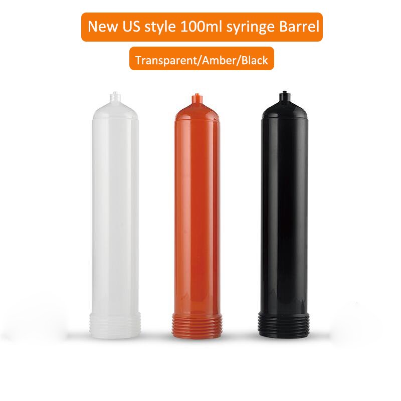 100cc Adhesive syringe Epoxy Gun Cartridge 100ml glue barrel for hot melt adhesive dispenser robot out screw thread mouth