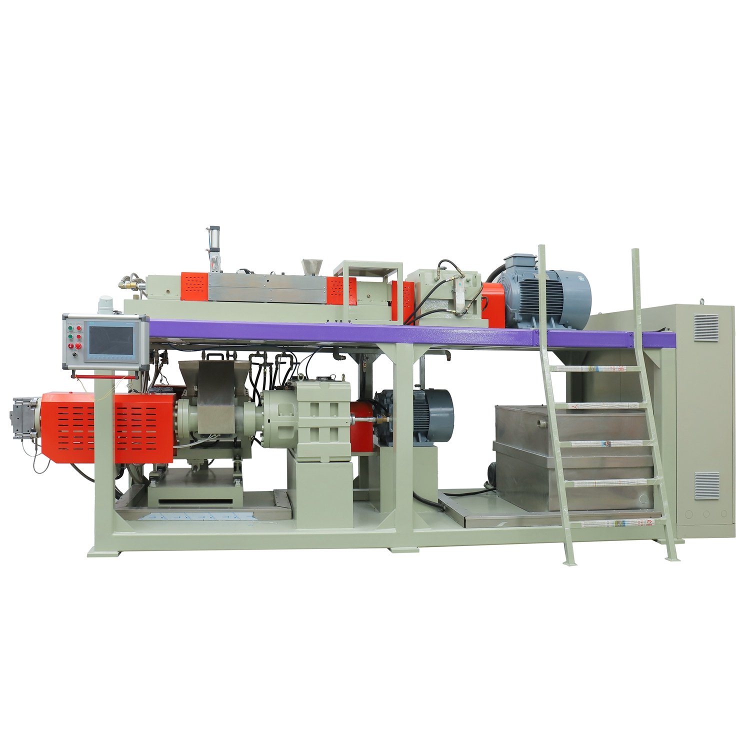 CF-85/110 model dual rotors continuous mixer with dual screw extruder for PE PP PVC CaCo3 mixing & granulation equipment