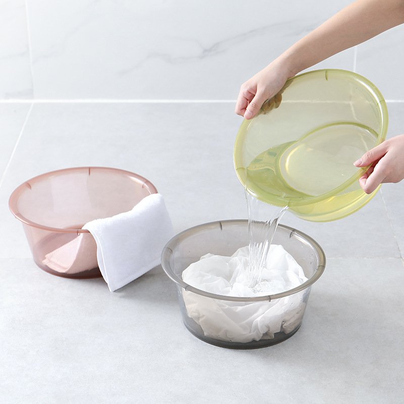 Wholesale Custom Plastic Bathroom Kitchen Basin Transparent Household Wash Basin Shell Shape Basin