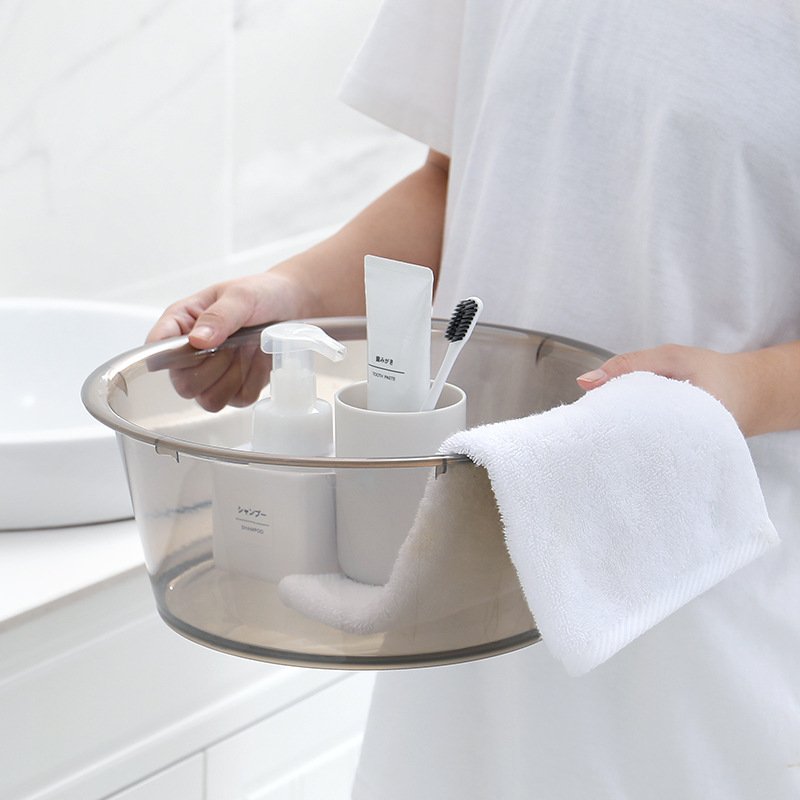 Wholesale Custom Plastic Bathroom Kitchen Basin Transparent Household Wash Basin Shell Shape Basin