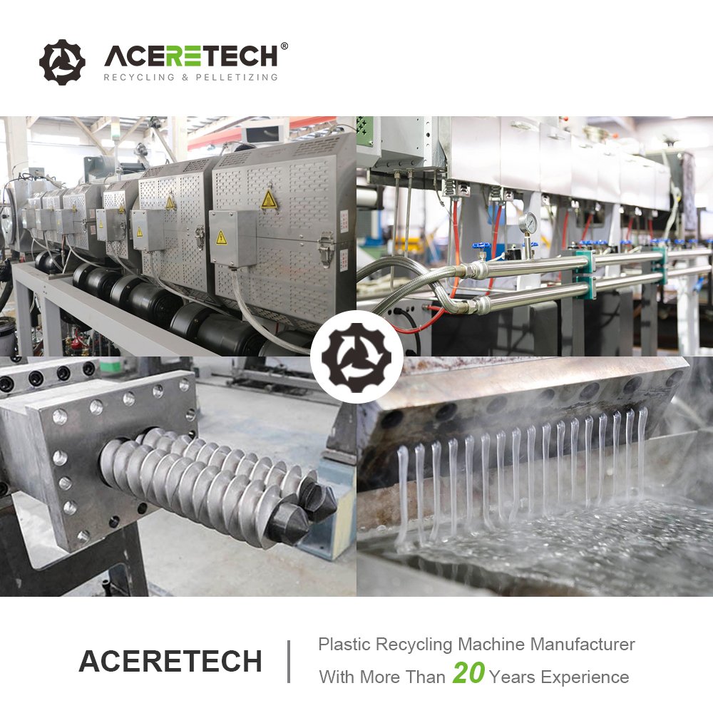 300-500kg/h PP/PE Color Masterbatch Twin Screw Extruder Line Plastic Extruder Pelletizing Manufacturer ATE35