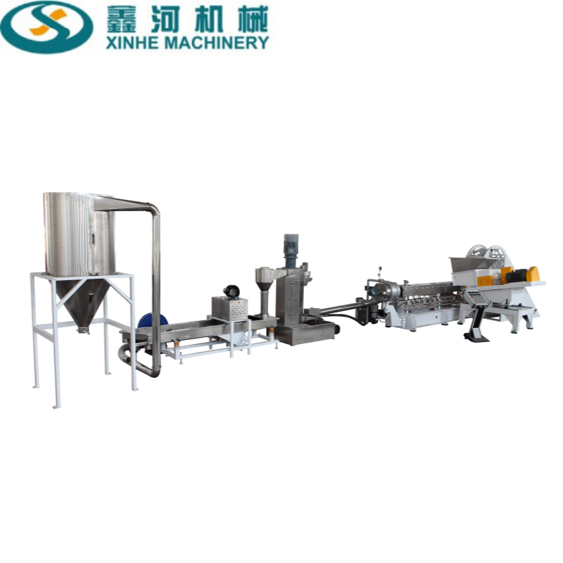 Water-ring hot-face pelletizing line PE/PP plastic recycling pelletizing machine to make granules